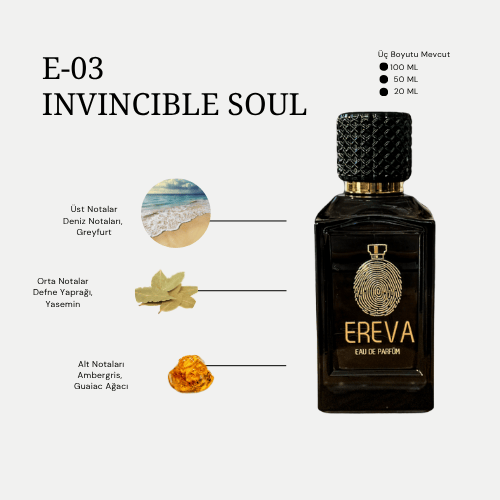 E-03 INVINCIBLE SOUL ERKEK PARFÜMÜ
